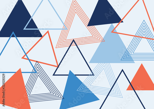 Colorful abstract geometric triangles background.