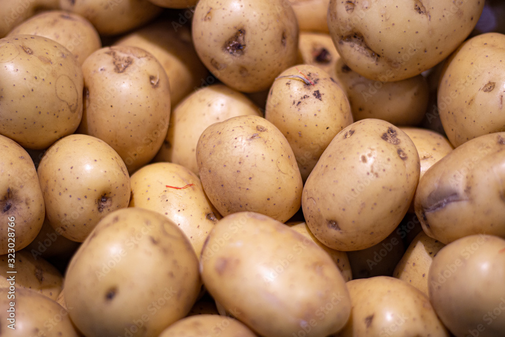 Potato in the market. Vegetables from the garden. Potato in the market. Vegetables from the garden.
