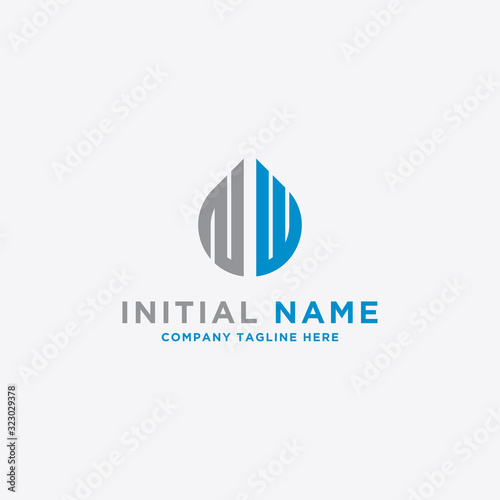 logo design inspiration for companies from the initial letters of the NW logo icon. -Vector