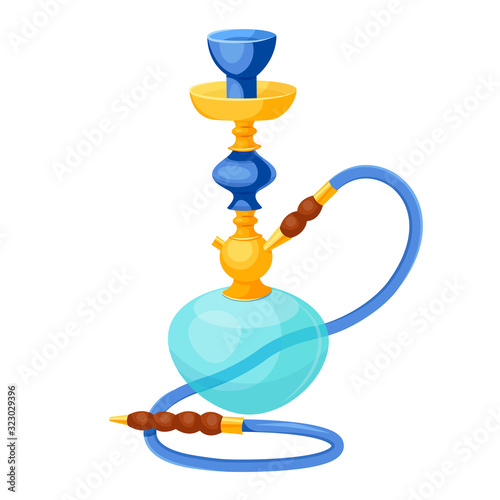 Hookah oriental tobacco pipe, relaxation and east aroma