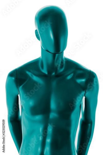 Gloss color mannequin male isolated