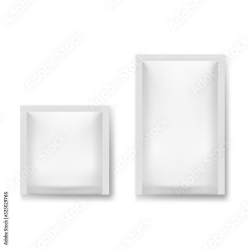 Packaging for wet wipes realistic vector illustration