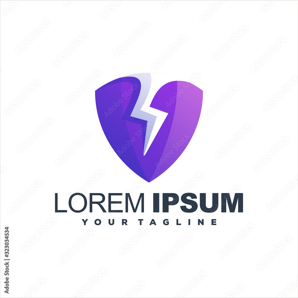 awesome shield gradient logo design awesome shield gradient logo design