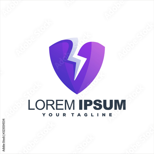 Free Download awesome shield gradient logo design - GFXLoad