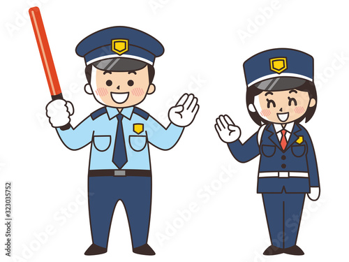 施設の警備員　若者