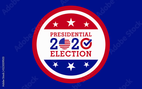 2020 vote presidential election vector template