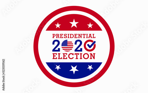 2020 vote presidential election vector template