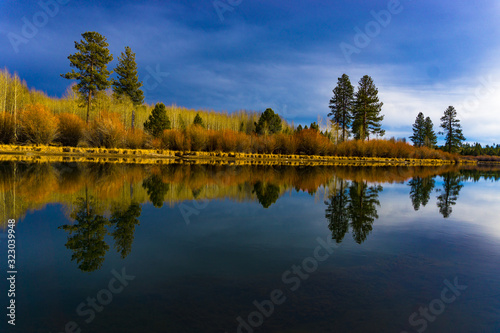 Bend Oregon in Fall - River Reflections - Deschutes River