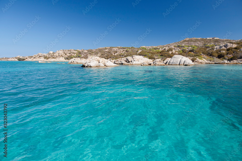 Emerald waters of Caprera Island Sardinia Emerald waters of Caprera Island Sardinia