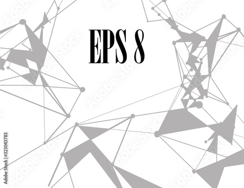 Stylish geometric background for your text. Lines, pattern, future. Background of technology. The stars of the constellation. Stylish abstract background.