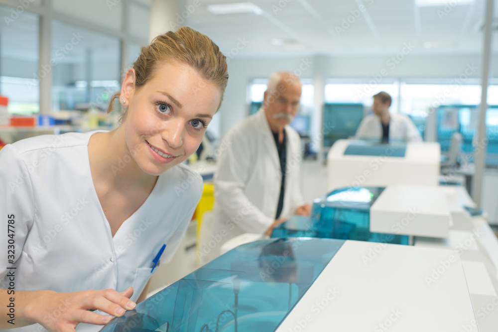 Fototapeta premium portrait of a young attractive nurse at the hospital