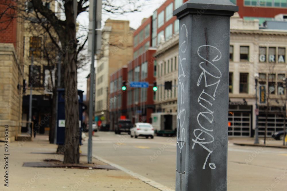 Obraz premium graffiti traffic 