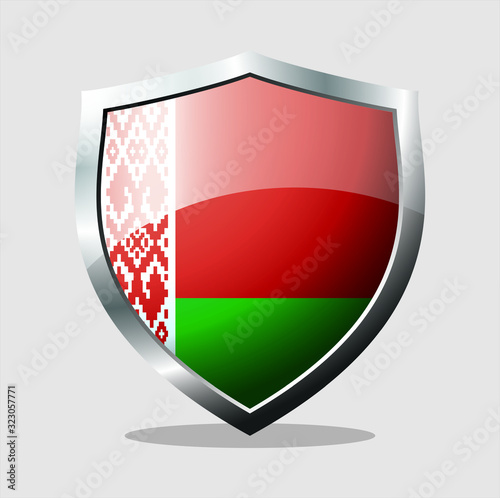 shield of belarus country flag with a white background Free Download shield of belarus country flag with a white background - GFXLoad