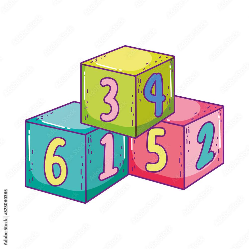 toys pile cube blocks building cartoon