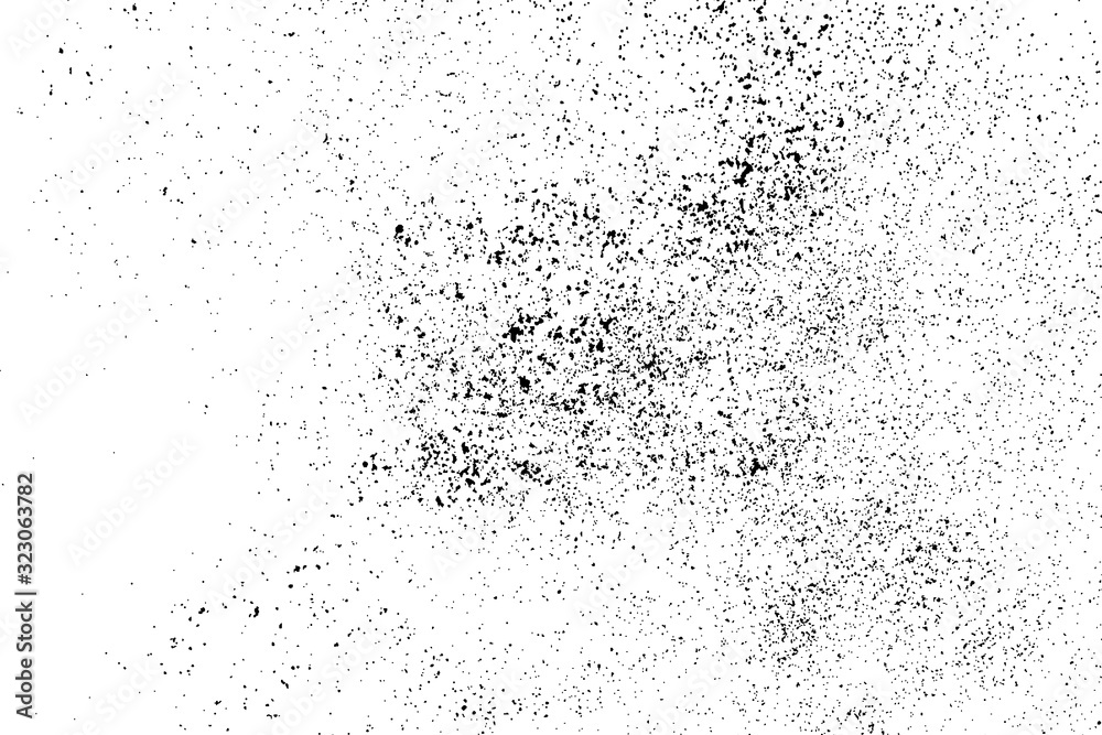 Black Grainy Texture Isolated On White Background. Dust Overlay. Dark Noise Granules. Digitally Generated Image. Vector Design Elements, Illustration, Eps 10.