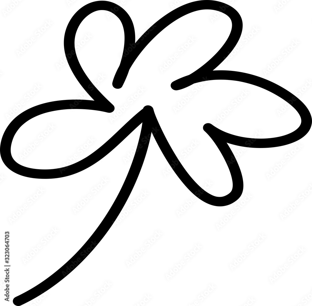 Abstract doodle single floral element for decoration patterns, wrapping paper, wallpaper, cards, invitations, packing boxes, bouquets. Isolated on white background. Vector stock illustration. Abstract doodle single floral element for decoration patterns, wrapping paper, wallpaper, cards, invitations, packing boxes, bouquets. Isolated on white background. Vector stock illustration.