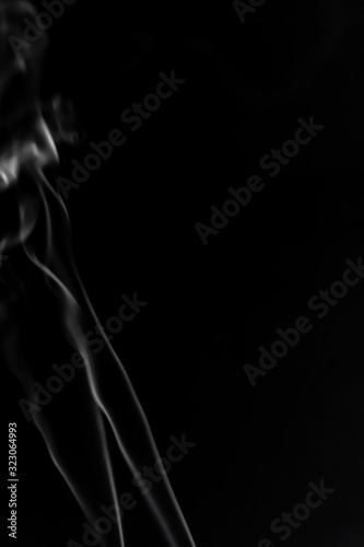 Fototapeta Naklejka Na Ścianę i Meble -  White smoke on black background