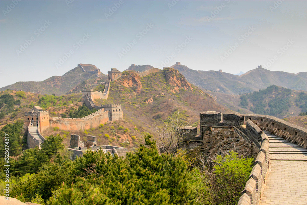 The Great Wall of China. A remote and non touristic part ot the great wall heritage