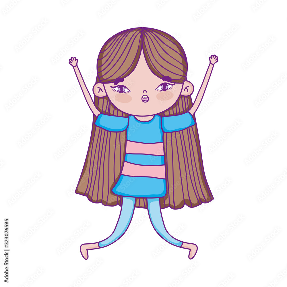 happy little girl infant children cartoon character happy little girl infant children cartoon character