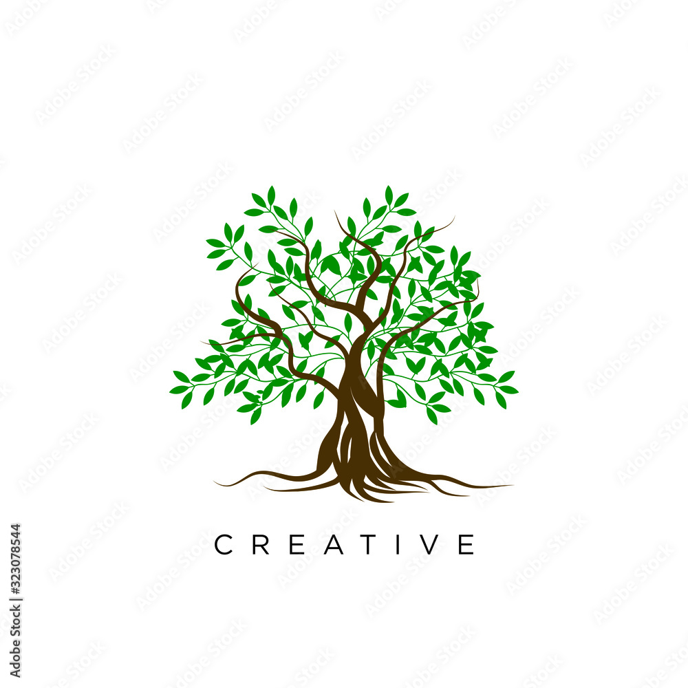Fototapeta premium tree abstract logo desaign vector icon 