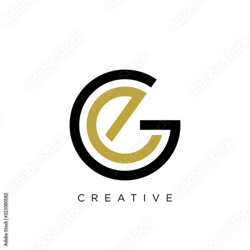 ge logo design vector icon 