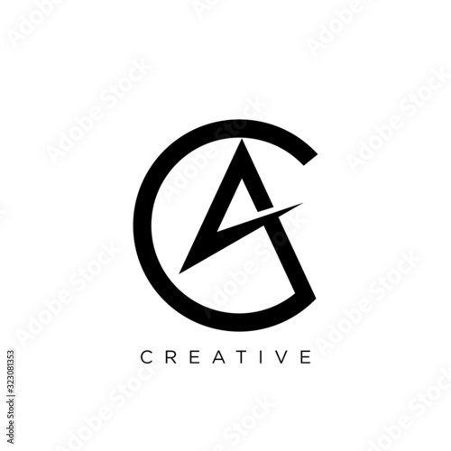 ca logo design vector icon symbol