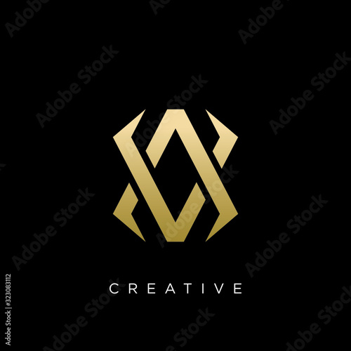 av or va logo design vector icon symbol