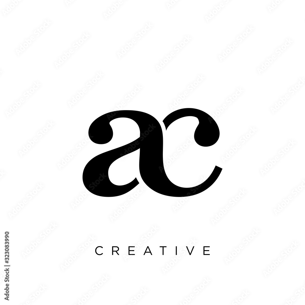 Fototapeta premium ac logo design vector