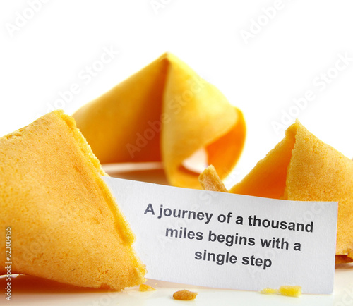 Fortune cookie journey proverb
