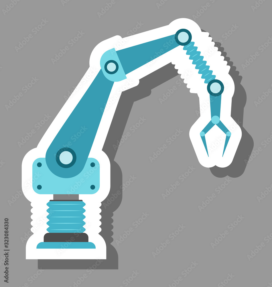 Robotic arm icon that symbolizes automotion Robotic arm icon that symbolizes automotion