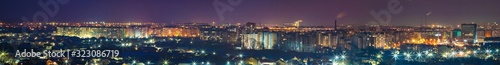 Night panorama of the city in winter © onyx124