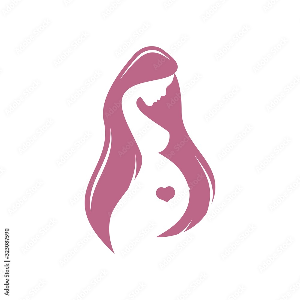 Silhouette of a pregnant woman