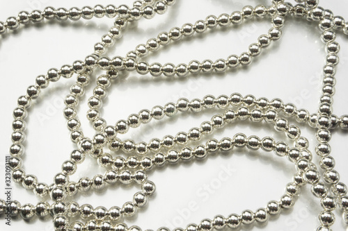 set of necklaces and bead accessory background 