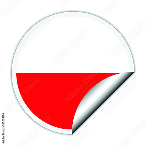 Free Download Poland  flag . sticher round  flag of Poland  - vector  - GFXLoad
