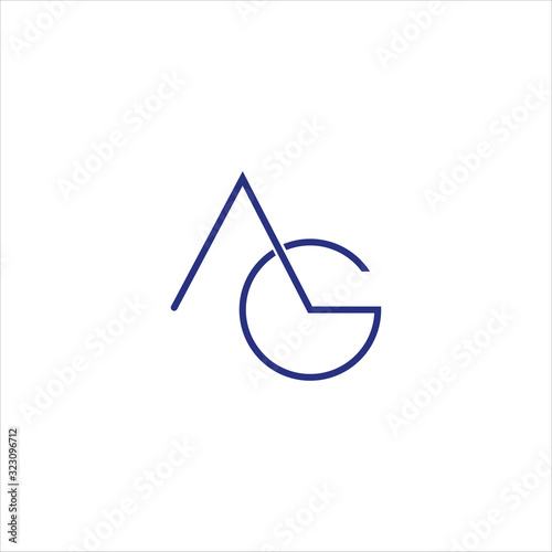 Initial letter ag or ga logo vector design templates photo