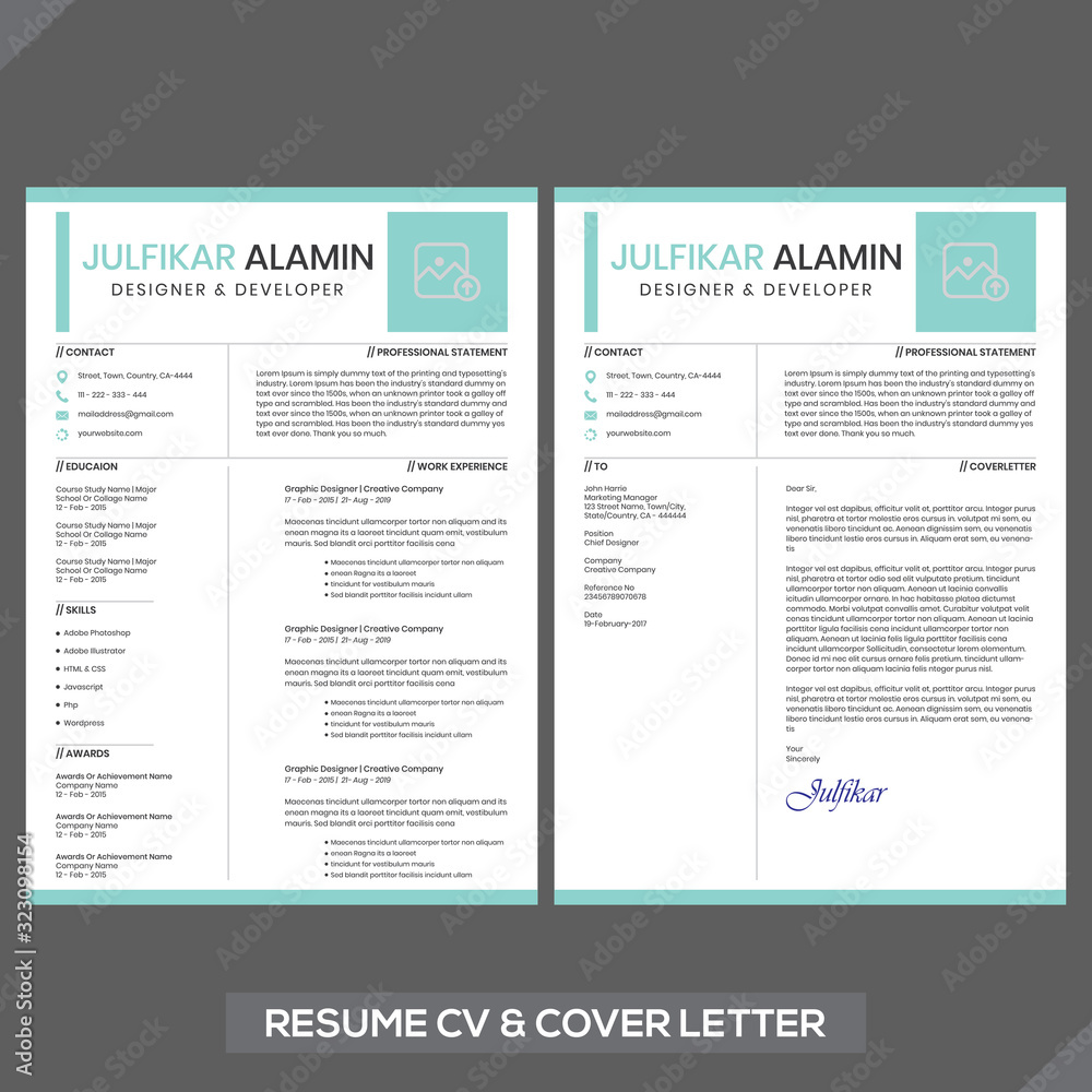 Professional Resume CV and Cover Letter Template Professional Resume CV and Cover Letter Template