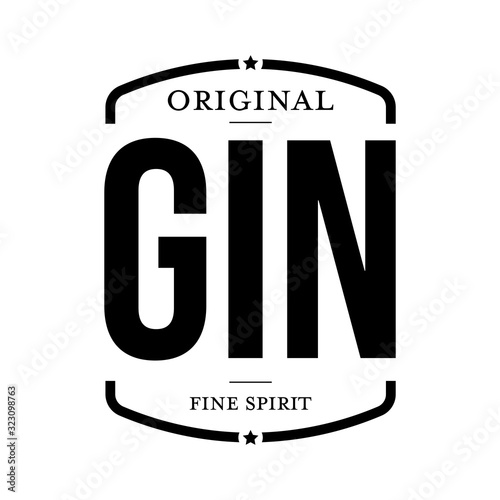 Gin Fine Spirit sign black