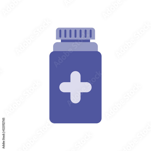 medicine bottle icon, flat style icon