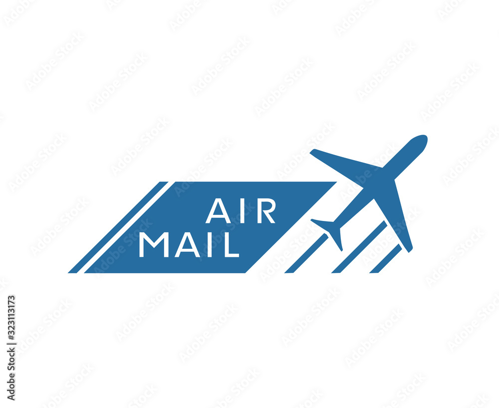Creative design of air mail symbol