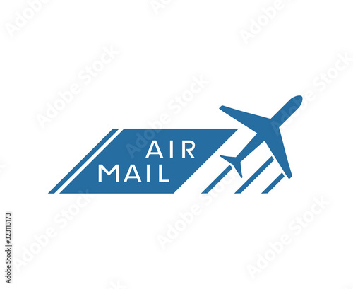 Creative design of air mail symbol