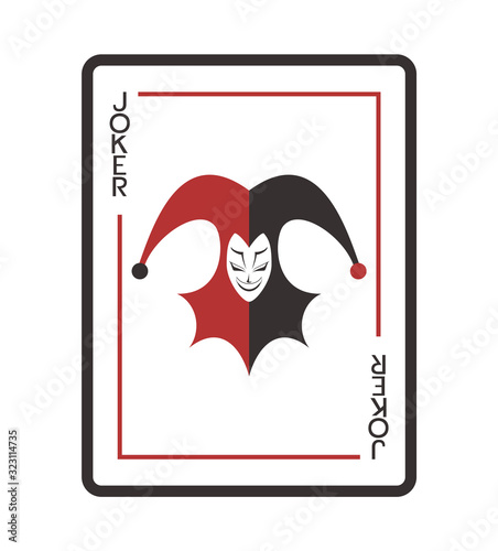 Creative design of joker card photo