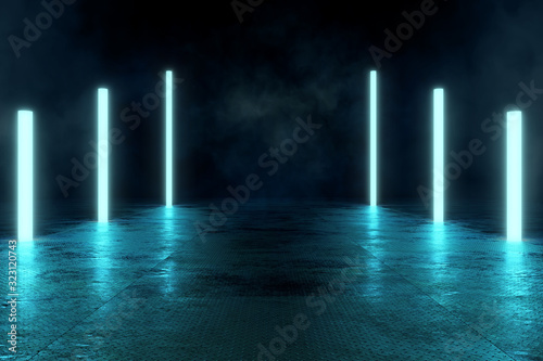 Futuristic Dirty Floor with...