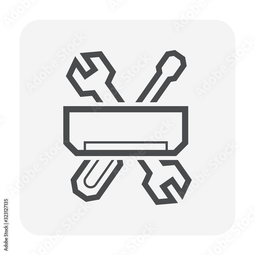 air conditioner service icon