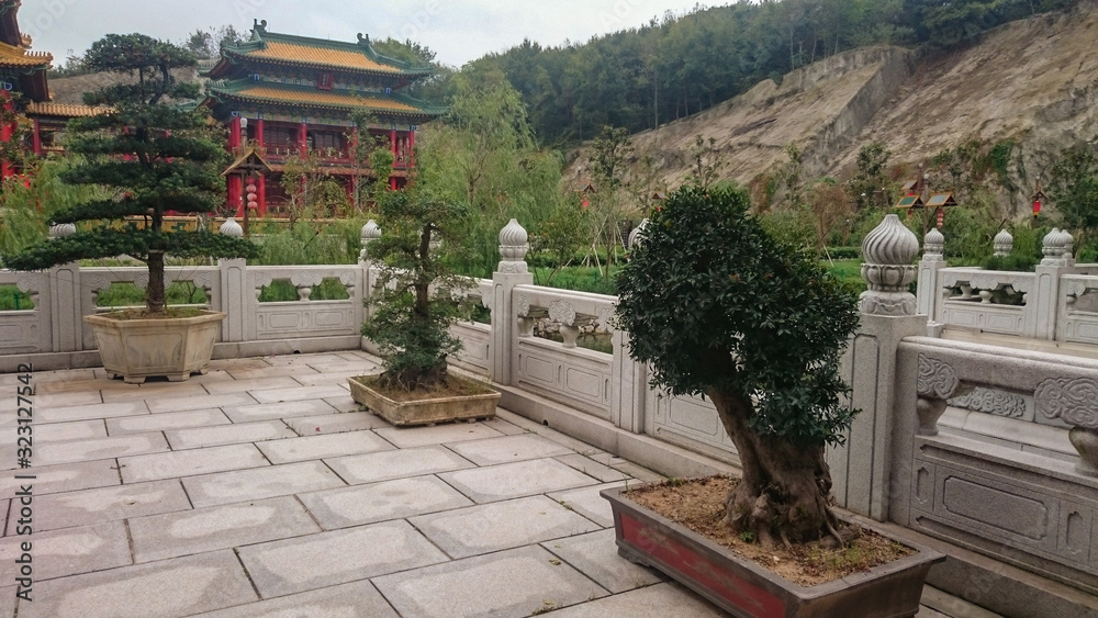 Pagoda Buddhist temple in a Chinese Taoist monastery