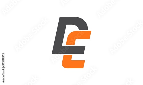 Abstract DE simple modern vector logo