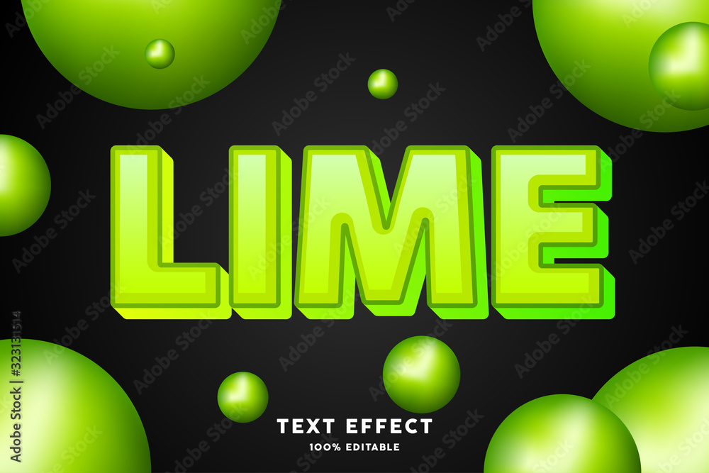 lime-text-effect-font-effect-alphabets-text-style-letters-typography-editable-text-vector