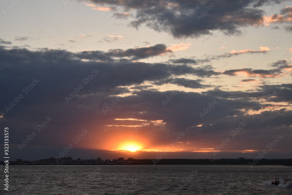 sunset over the sea