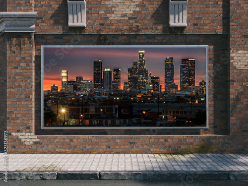 5290228 Outdoor Poster frame Mockup. 3d illustration