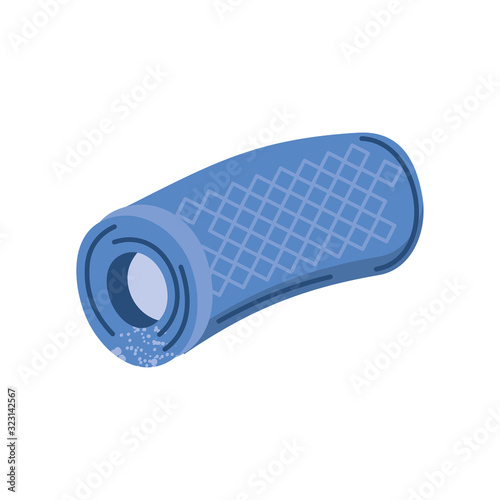 rolled yoga mat, flat style
