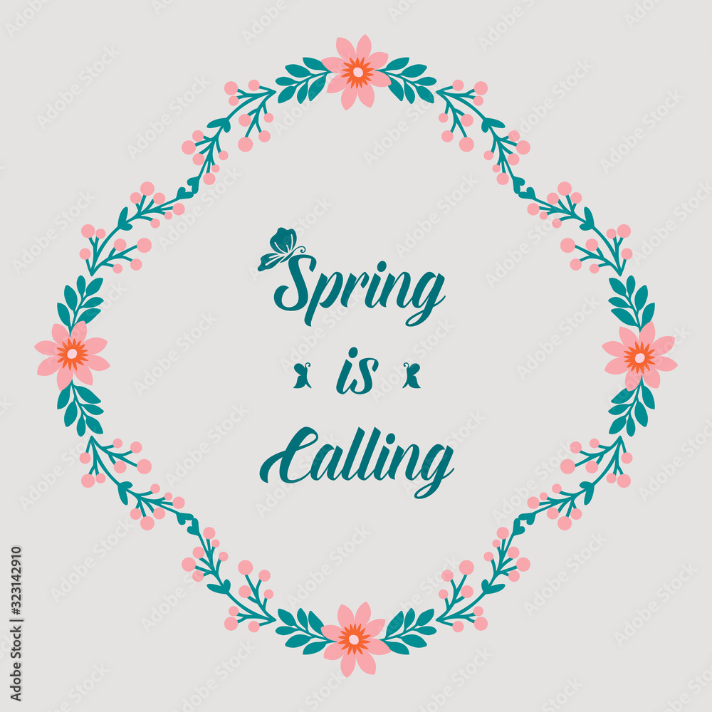 Seamless wallpaper for spring calling greeting card, with leaf and floral ornate frame. Vector Seamless wallpaper for spring calling greeting card, with leaf and floral ornate frame. Vector